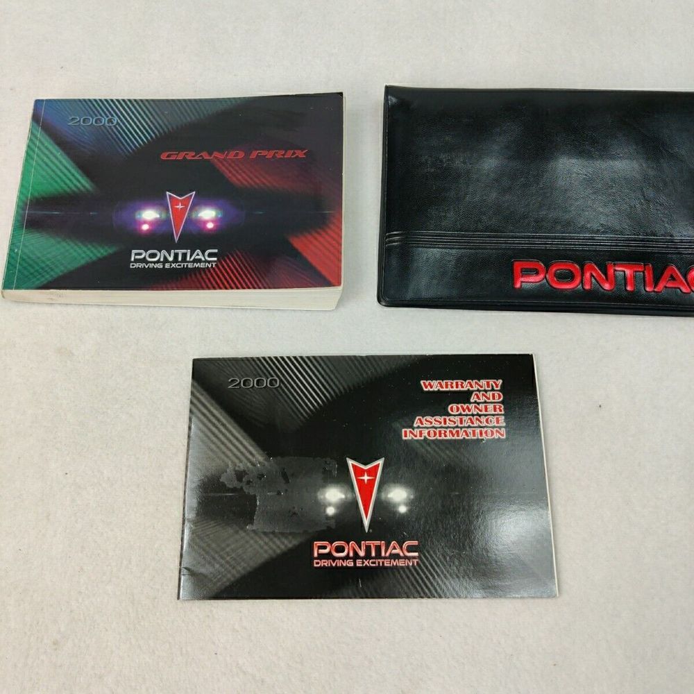 Owners Manual 00 2000 Pontiac‎ Grand Prix manual With Cover